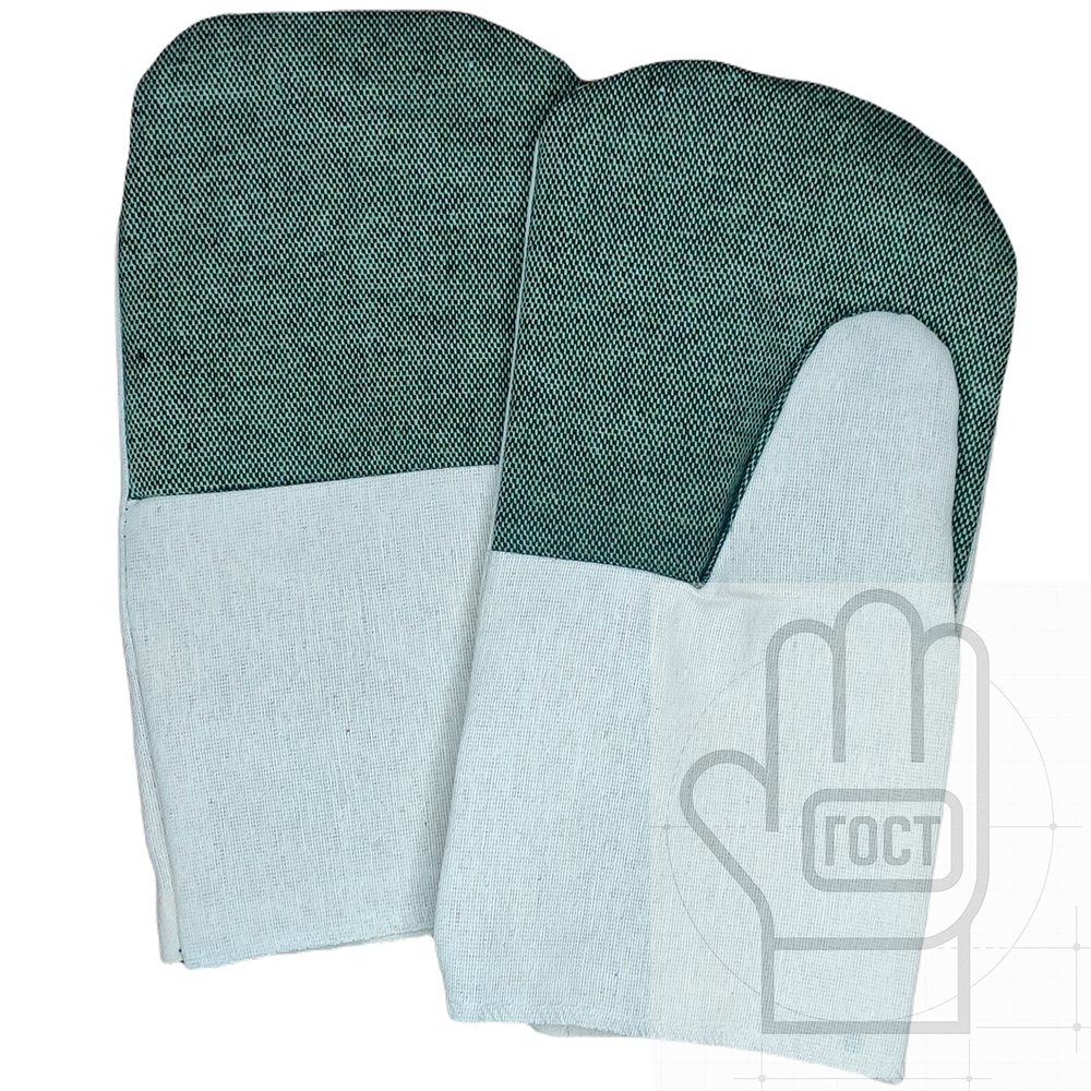 Рукавицы Х/Б с брезентовым наладонником Рукавицы Х/Б с брезентовым наладонником